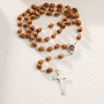 Catholic Rosary Wooden Rosary Necklaces N83 - Image 5