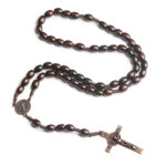 Christ Rosary Wooden 8mm*10mm Beads N24 - Image 5