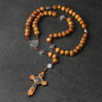 Religious Catholic Rosary Wood Beads-N16 - Image 3