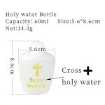 White Plastic Holy Water bottle With cross - Image 5