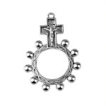 Zinc Alloy Cross Ring Prayer Bead Pendants Wholesale A37
