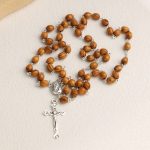Catholic Rosary Wooden Rosary Necklaces N83
