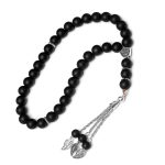 Islamic Prayer Beads Black Frosted Glass 10mm 33pcs - Image 7