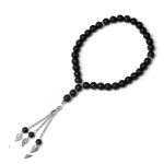 Islamic Prayer Beads Black Frosted Glass 10mm 33pcs - Image 4