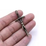 4.3*1.7cm Fashion Alloy Saint Benedict Crucifix Rosary Centerpieces Cross - Image 4
