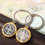 Catholic Exorcism Medal Factory Direct Sale Religious Alloy Saint Benedict Pendant Jewelry Pendant Keychain Bag Accessories