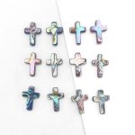 Natural Abalone Shell Cross-shaped Christian Catholicism Crosses 13*18mm Beaded DIY Jewelry Necklace Accessories - Image 5