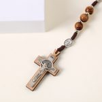 Catholic Rosary Necklace 10mm Beads - Image 4