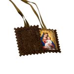Catholic Scapular Vintage Medal Protector Holy Hanging Ornament Talisman Virgin Jesus Ornament Wholesale - Image 4