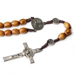 Wooden Rosary Necklace Catholicism Gifts Religious Rosaries Prayer Beads 8*10mm Christian Catholic Cross Jesus Christ Jewelry - Image 5