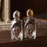 15ml Diamond Shaped Inlaid Holy Water Bottle with Fatima Virgin Rose Cap for Baptism Individually Packaged Glass Bottle - Image 2