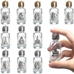15ml Diamond Shaped Inlaid Holy Water Bottle with Fatima Virgin Rose Cap for Baptism Individually Packaged Glass Bottle - Image 6