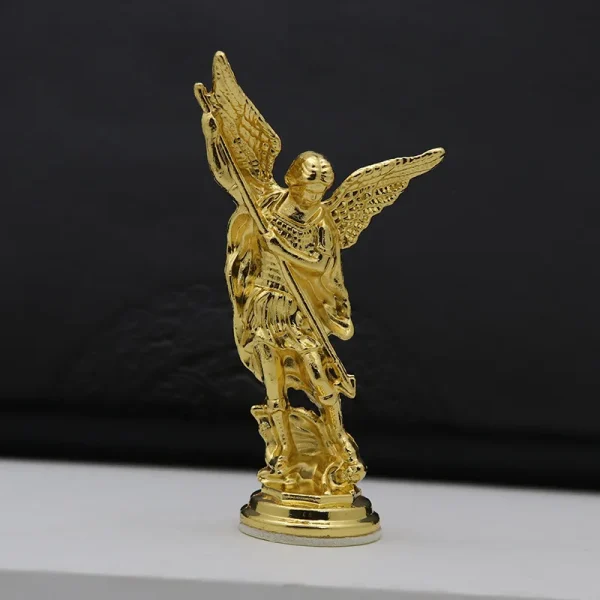 Vintage Metal Craft Keychain Ornament Pendant Michael Angel Figurine with Engraved Carving Home Decoration Source
