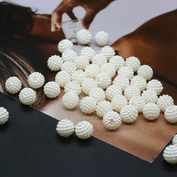 Trending DIY Beaded Handbag Detachable Assembly Bayberry ABS Straight Hole Colorful ABS Lucite Beads Acrylic Pearls