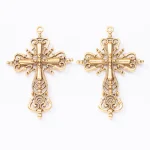 Jewelry Making Charms 63*42.5*4mm Religious Hollow Cross Retro Metal Zinc Alloy Jewelry Fashion Pendant Pendant Making - Image 5