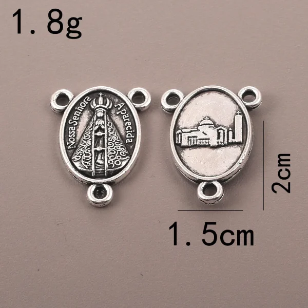 Factory Direct Supply Faith Necklace Bead Caps DIY Electroplated Alloy Jewelry Accessories Wholesale Non-Religious Trian