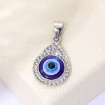 2023 New Drip Process Accessories Diamond-encrusted Eyeball Alloy Accessories Gold Necklace Accessory Pendant - Image 6