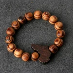 Natural Wooden Beads Elastic Thread Hand-strung Beads Africa Map Wooden Beads Bracelet Wholesale - Image 4