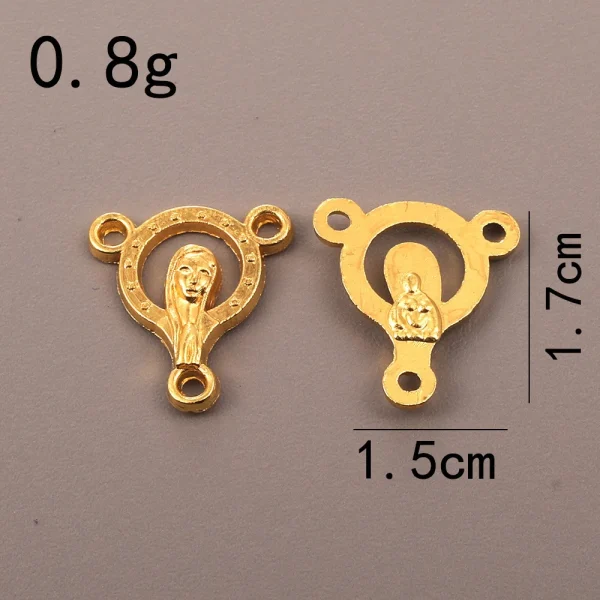 Catholic Commodity Accessories, Golden Triangle, Oval Tee Pendant, Retro Jewelry Pendant, Rosary Necklace Pendant.