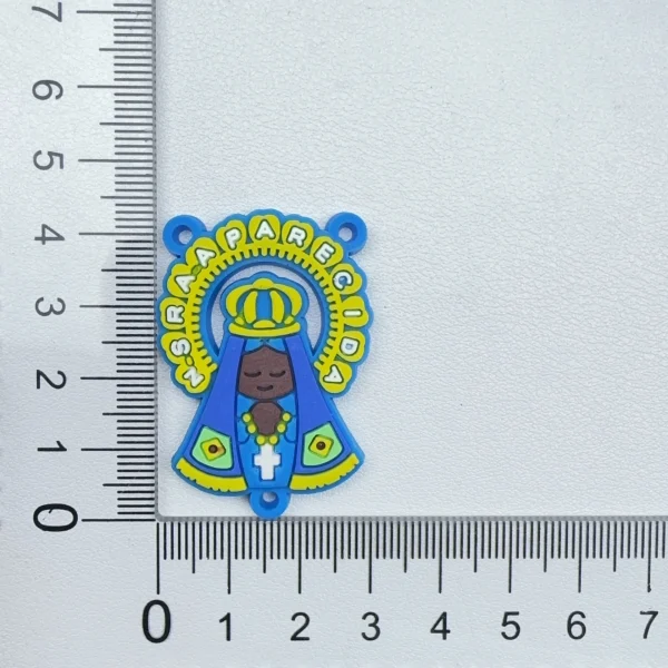 Cartoon Angel Girl PVC Soft Rubber Stickers, DIY Accessories, Our Lady of Aparecida, Catholic Angel Religious Decoration