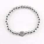 Mecrt Religious Catholic Saint Benedict Bracelet Stain Steel Beads with Stainless Steel Beads Elastic Bracelet - Image 5