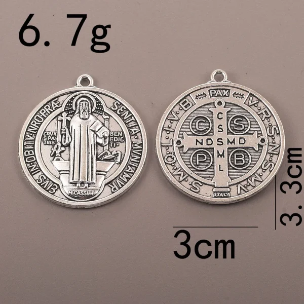 Hot-Selling Religious Catholic Cross Pendant Necklace Antique Silver Plated Zinc Alloy DIY Jewelry for Wedding Party &am