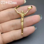 Wholesale Metal Crystal Zircon Holy Jesus Pendant Charms Jewelry Making DIY for Necklace Catholic 18k Gold Jewelry Accessories - Image 5