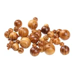 Natural Wood Beads Jewelry Accessories Pine Round Wooden Loose Beads DIY Handmade Chain Necklace Accessories - Image 5