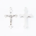 Cross Pendant Zinc Alloy Catholic Jesus Cross Pendant, Christian Religion Faith Charm DIY Jewelry Accessories - Image 4