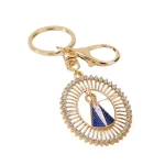 Vintage European American Religious Imitation Enamel Keychain Pendant New Cross-Border Metal Crafts Durable Stylish Accessory - Image 5