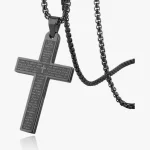 Mecrt Gold Plated Religious Stainless Steel Cross Necklace for Men and Women Lord's Prayer Pendant 4 Colors Gift - Image 3