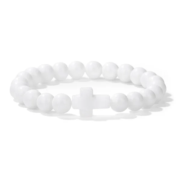 Winter Retro Cross Beads Bracelet Gem Versatile Multi-Color Pearl Beads Religious Style Trendy Gift for Bracelet