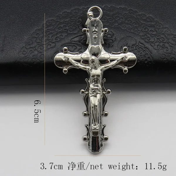 Mecrt Catholic Crucifix Beauty Necklace Keychain Pendant Fashionable Alloy Cross Shell Unisex Source Clothing Pendants C