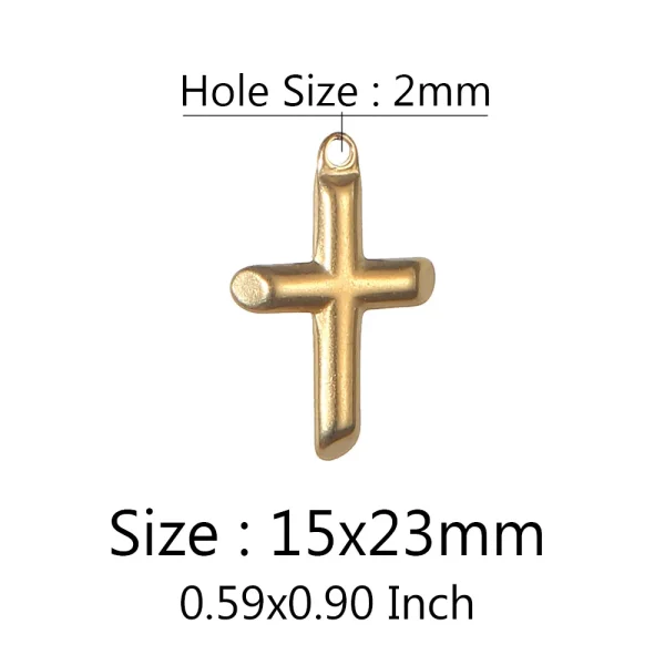 Stainless Steel Religious Catholic Mini Size DIY Accessories Retro Cross Pendant