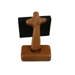 Catholic Cross Ornament Carving Mahogany Wood Carving Craft Jewelry Surface Can Be Customized Text - Image 5