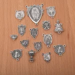 Factory Direct Supply Faith Necklace Bead Caps DIY Electroplated Alloy Jewelry Accessories Wholesale Non-Religious Triangle - Image 2