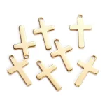 Stainless Steel Mini Size Solid Polished Cross Pendant Religious Cross Charms for Necklace Earring Bracelet Jewelry Making - Image 5