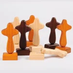 Mecrt 3 Colors Small Wooden Cross Decor Standing Cross First Communion Decoration for Church Christian Gifts Wood Prayer - Image 3