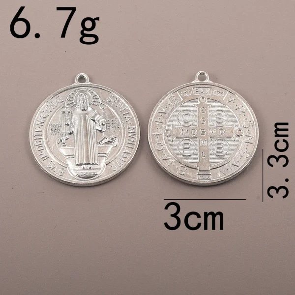 Hot-Selling Religious Catholic Cross Pendant Necklace Antique Silver Plated Zinc Alloy DIY Jewelry for Wedding Party &am