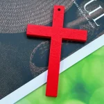 Premium Quality Wood Cross Pendant Fashionable Wooden Cross Ornament for Jewelry - Image 3