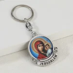 Hot Selling Catholic Zinc Alloy Keychain Gift Personalized Religious Virgin Sticker Pendant UV Lightweight Quality Metal - Image 3