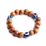 Evil Eyes Bracelets Devil Blue Eye Medusa's Eye Wood Beads Hand String Protection Good Luck Amulet Turkish Bracelet Jewelry - Image 3