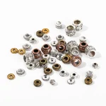 Zinc Alloy Disc Beads with Inlaid Diamonds DIY Handmade Bracelet Jewelry & Abacus Components Jewelry Findings Spacers - Image 4