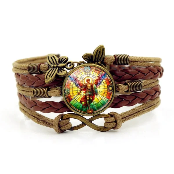 Archangel Michael St. Michael Multi-layer Woven Braceletretro Butterfly Infinity Symbol Bracelet