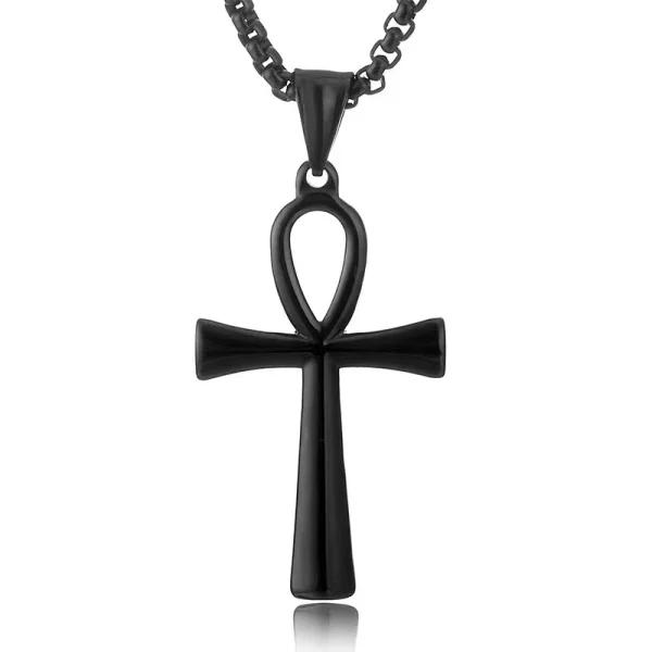 Catholicism Religious Jewelry Gold Plated Stainless Steel Cross Necklace Gold Plated for Gifts