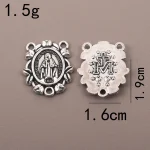 Factory Direct Supply Faith Necklace Bead Caps DIY Electroplated Alloy Jewelry Accessories Wholesale Non-Religious Triangle - Image 6