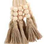 Hemp rope tassel European and American pastoral keychain decorative pendant retro decorative hanging ear factory direct sales - Image 4