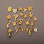Catholic Commodity Accessories, Golden Triangle, Oval Tee Pendant, Retro Jewelry Pendant, Rosary Necklace Pendant.