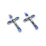 3.2*5.2cm Multicolor Cross Accessories Jesus Alloy Cross Pendant Catholic Charm Religious DIY Handmade Jewelry - Image 6