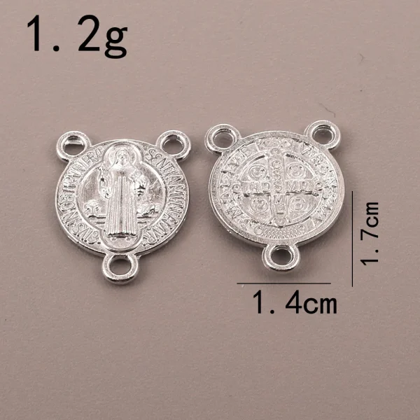 Oval tee pendant, wholesale from manufacturers, cross-border supply, retro metal jewelry pendant, rosary necklace pendan